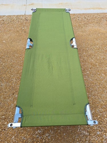 US Military Issue Compact Lightweight Foldable Aluminum Sleeping Cot - New