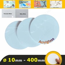 White Perspex Acrylglass Laser Cut Circle Discs Plastic Various Custom Size Cut