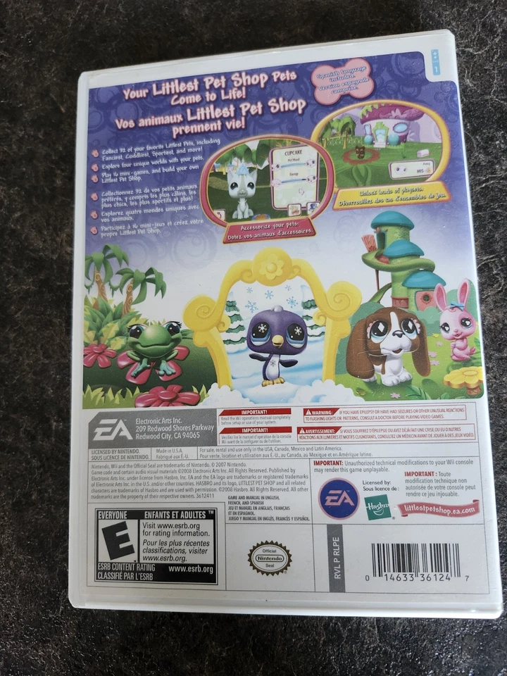 Littlest Pet Shop 2008 Nintendo Wii Game COMPLETE Good Condition - Image 2 of 2