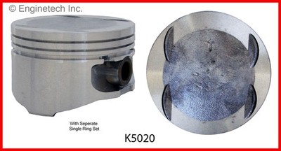 Enginetech K5020(4)PSTD Engine Piston Kit with Separate Full Ring Stack for Buic