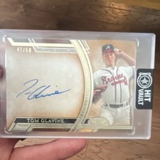 Topps 2015 Tier One Autograph Serial Insert Tom Glavine Braves #AA-TG /50