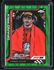 2025 Topps Chrome Formula 1 F1 Charles Leclerc Green Raywave 99/99 #129 Bookend