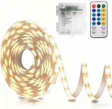 echosari Strip Lights Battery Operated, 16.5Ft 150 LED 150 Warm White 