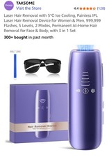 Laser Hair Removal with 5  Ice Cooling, Painless IPL Removal...