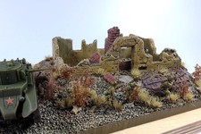 1:72 / 87,   1 unbemalte Hausruine mit Sehschlitzen zur Stellung ausgebaut   NEU