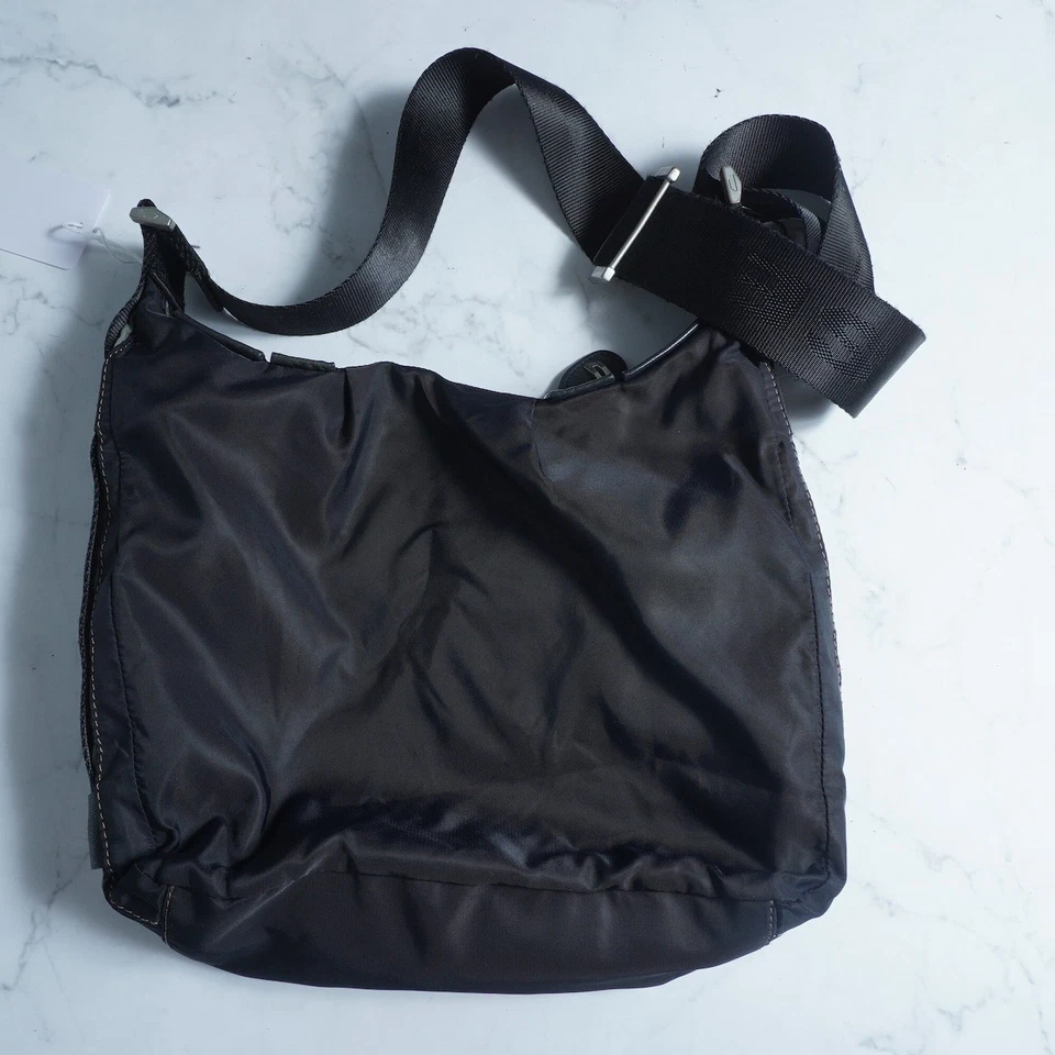 Sac bandoulière en toile logo Diesel en métal sur un patch en cuir Vintage - Photo 2/4