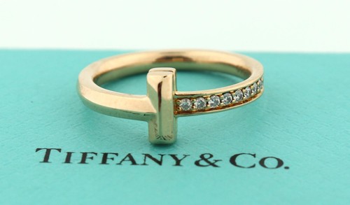 Tiffany & Co. Tiffany T1 Ring 18k Rose Gold & Diamonds Size 5.25 $3,200