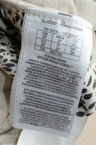 €100 GUESS sz W27 WOMENS JEANS SKINNY JEGGING SLIM WAIST STRETCH VISCOSE SUMMER - Picture 8 of 9