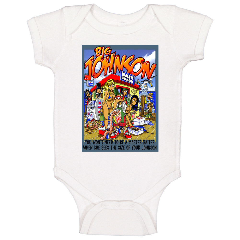 Big Johnson Bait Shack Retro 90s Vintage Design Popular Baby One Piece