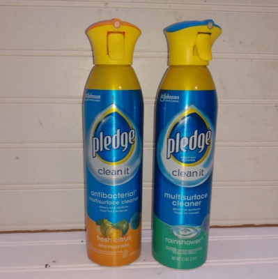 Pledge Clean It Multi Surface Spray Cleaner Citrus Fresh Rain x2