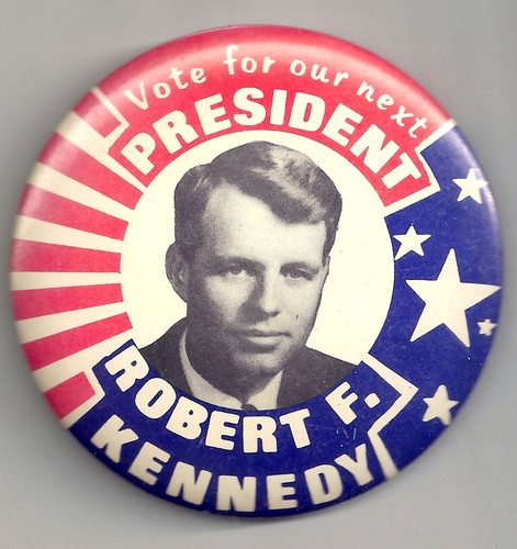 Vote For Our Next President ROBERT F. KENNEDY Large 3.5" Pin Button RFK Bobby - Picture 1 of 2