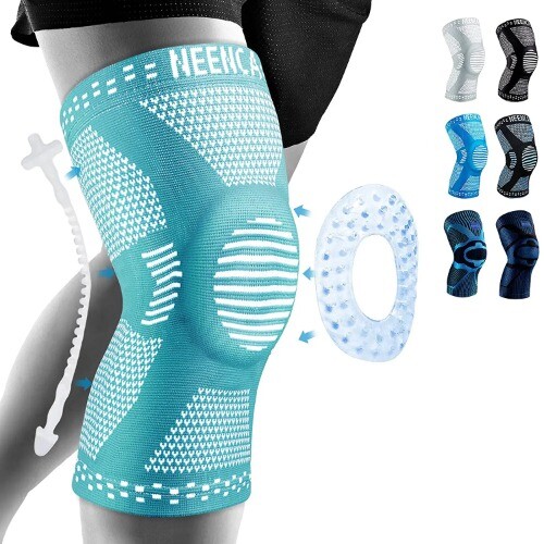 Knee Brace Patella Gel Knee Compression Sleeve for Knee Tear Injury Recovery New - Bild 21 von 23