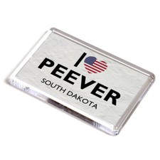 FRIDGE MAGNET - I Love Peever, South Dakota - USA