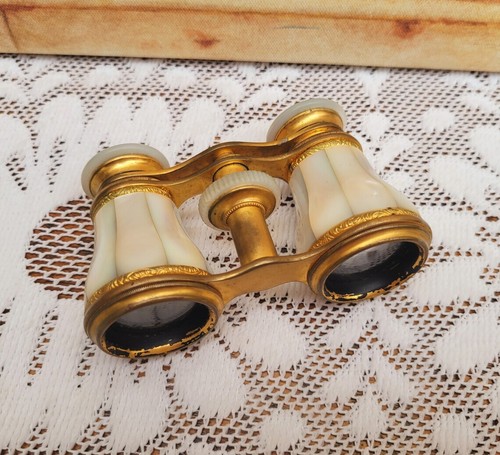 Antique French Mother of Pearl Opera Glasses in Case, Chavance & Co, Michigan - Picture 6 of 10
