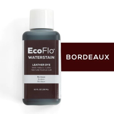 ECO - FLO PROFESSIONAL BORDEAUX  LEATHER WATER STAIN - 8.5oz/ 250 ml bottle