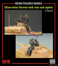 RYEFIELD RM2015 1/35 Observation German Tank Man and Captain (2 Resin Figures)