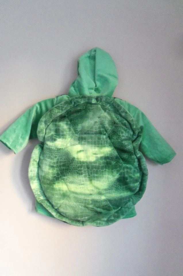 MINIWEAR VERDE TORTUGA MARINA CAPARAZÓN CÁLIDO PELUCHE DISFRAZ VESTIR TOP CHAQUETA 18 M Foto 4 de 4