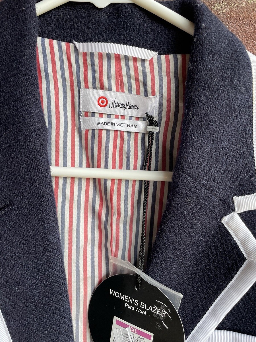 THOM BROWNE NEIMAN MARCUS TARGET NAVY NAUTICAL 100% WOOL