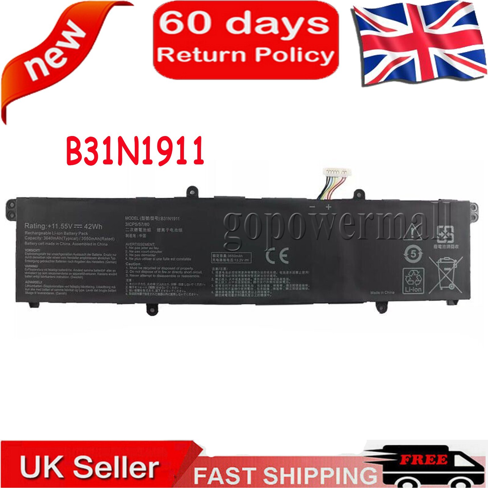 B31N1911 C31N1911 Battery for ASUS VIVOBOOK FLIP X421EA X421EP X421FF TP470EA