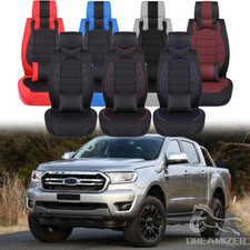 For Ford Ranger Xl Xlt Pu Leather Car Seat Covers Front Rear Full Set Protector