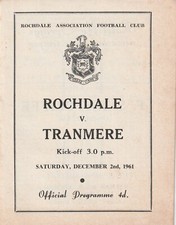 Rochdale v Tranmere Rovers, 2 December 1961, Division Four