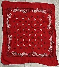 Vintage Wrangler Bandana 100% Cotton Made in USA Country Jean Company