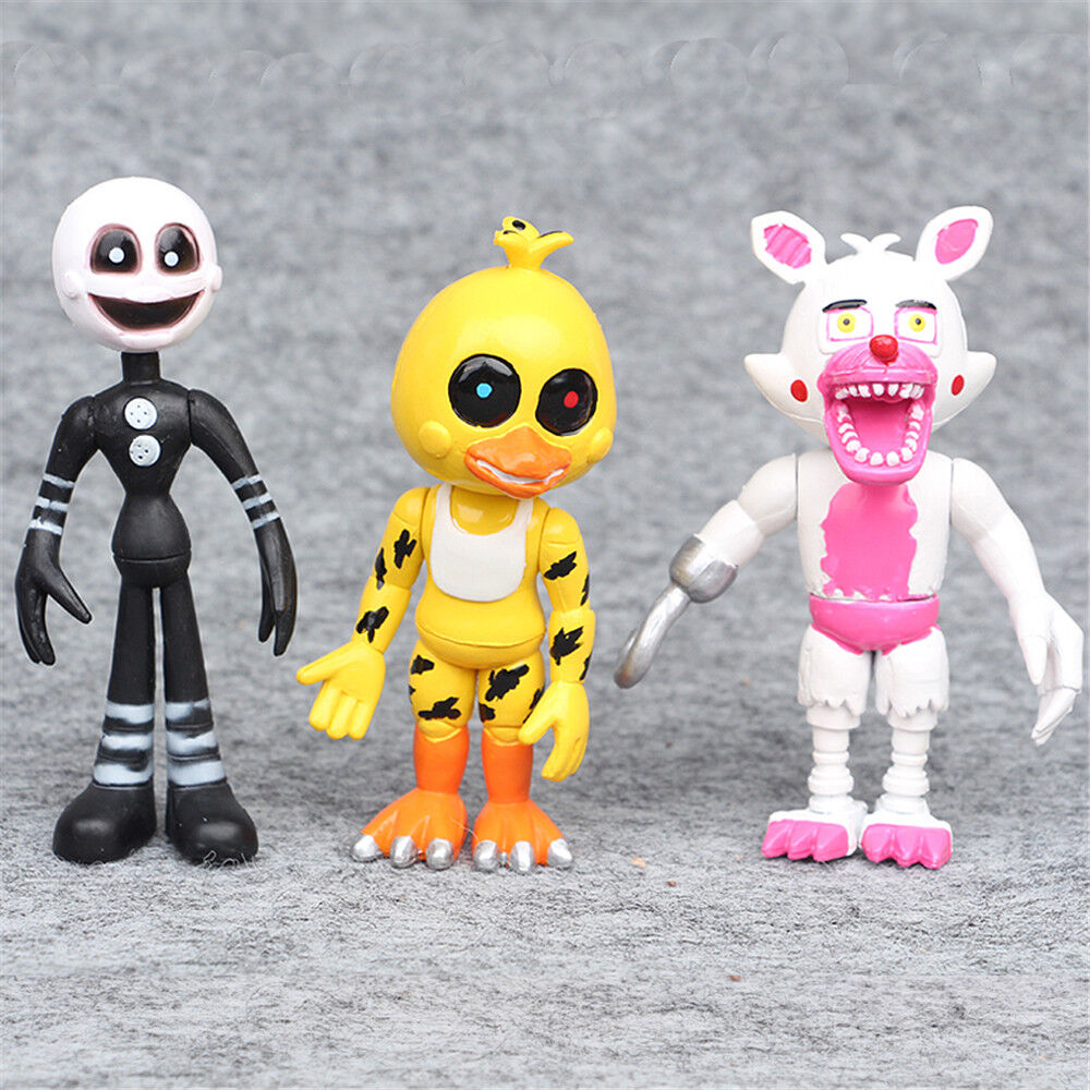 6 Pcs Five Nights at Freddy's Nightmare Chica Bonnie foxy Action Figure Toy