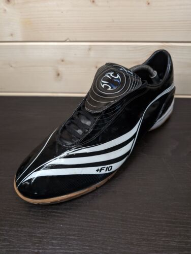 Adidas +F10.7 TRX Herren UK 11 EU 46 Schwarz Weiß Indoor Astro Sneaker 2007 Y2K - Bild 4 von 17