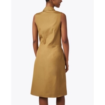 VINCE Brown Cotton Wrap Shirt Dress Size 2 | eBay