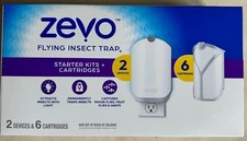 Zevo Flying Insect Trap Starter Kit, 2 Devices + 6 Refills