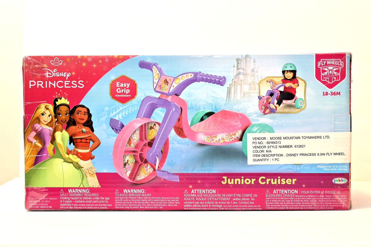 Disney Princess 8.5 Inch Fly Wheels Junior Cruiser Ride-On
