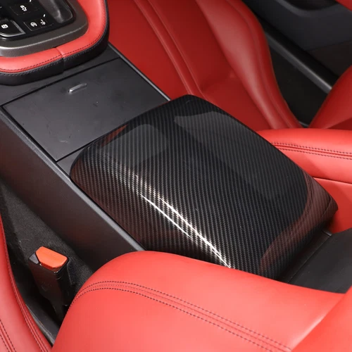 Cubierta de embellecedor de consola de tablero interior de fibra de carbono ABS para Jaguar F-TYPE 2013-2024 - Imagen 22 de 44