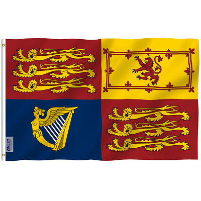 Anley 3x5 Ft United Kingdom Royal Standard Flag - British UK Great Britain Flags