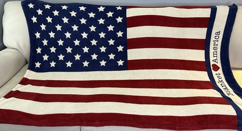Blanket❤️America- American Flag Blanket Stars & Stripes Soft Plush Throw 50"x60" - Picture 3 of 4