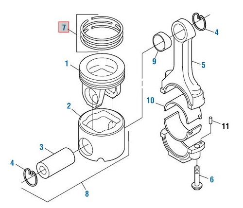 Piston Ring Set for CAT 3406. PAI 305010 Ref# Caterpillar 1W-8922 1W8922 7C8936 - Picture 8 of 12
