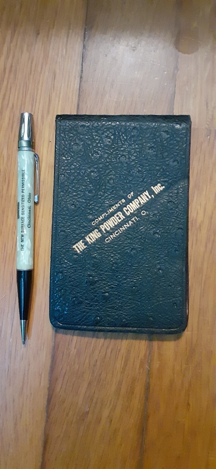 King Powder Co Mechanical Pencil And Note Pad rare find  peters cartridge co 