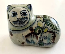 Tonala Jalisco Mexico, ceramic cat, Jorge Wilmot, signed, numbered