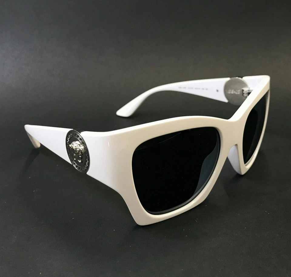 Gafas de sol Versace MOD.4452 314/87 blancas plateadas marcos mariposa con lentes grises Foto 3 de 4