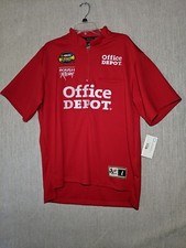 Chase Authentics Nascar Men LARGE Short Sleeve Polo Collared Shirt Office Depot
