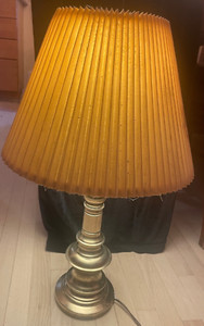 STIFFEL Vintage Solid Brass Table Lamp 26" tall 6" wide, 7 lbs 16 oz