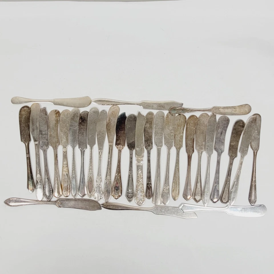 30x ВИНТАЖНЫХ АНТИКВАРНЫХ СТОЛОВЫХ ПРИБОРОВ ДЛЯ РАЗБРАСЫВАНИЯ МАСЛА ПОСЕРЕБРЕННЫЕ ЛОТ ТОВАРОВ ПОВТОРНОЕ ИСПОЛЬЗОВАНИЕ ПОВТОРНОЕ ИСПОЛЬЗОВАНИЕ - Изображение 4 из 4