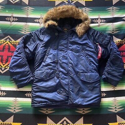 Alpha Industries Slim Fit N-3B(N) Extreme Cold Weather Parka Replica Blue  Navy M | eBay