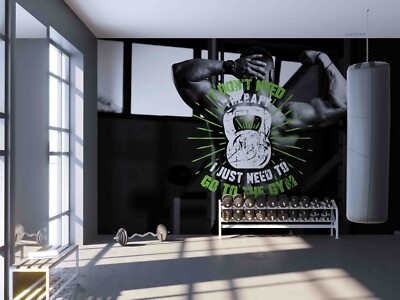 3D Slogan Man Barbell Fitness Wallpaper Wall Murals Removable Wallpaper 11