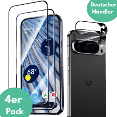 2X Schutzglas für Google Pixel 9 Pro Display Kamera Panzerfolie Hartglas Full 3D