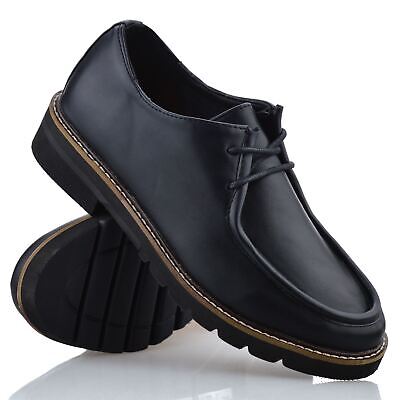 Boys Childrens New Smart Formal Lace Up Wallaby Style Back To School Shoes  Size UK