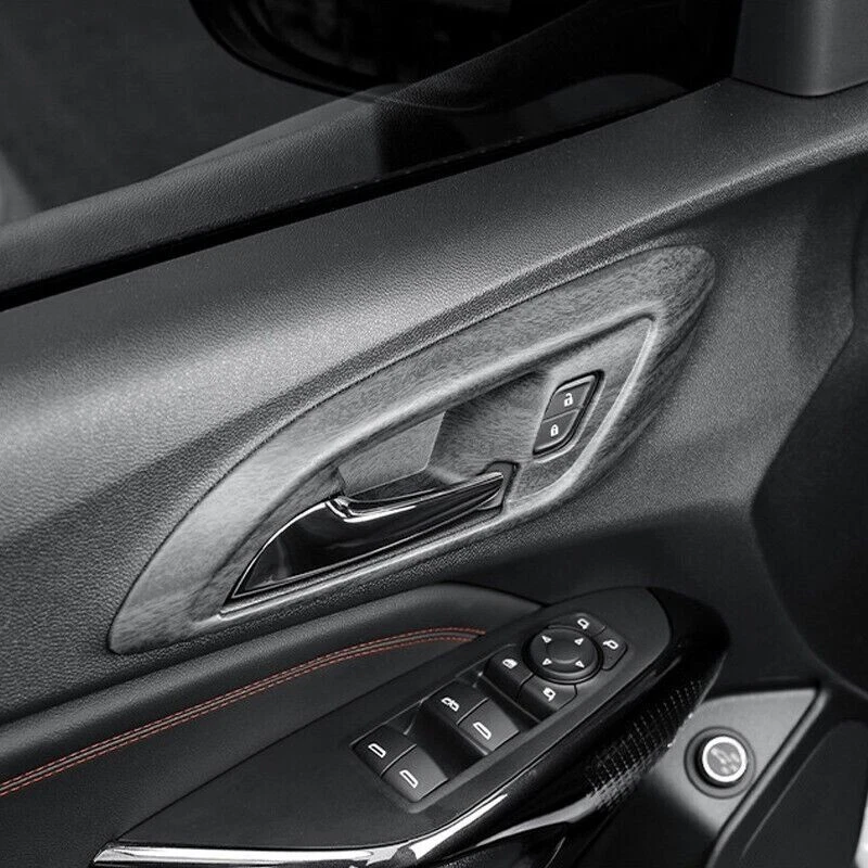 Para Chevrolet Trax 2023 2024 2025 Madera Grano Interior Puerta Manija Cuenco Cubierta Borde Foto 3 de 4