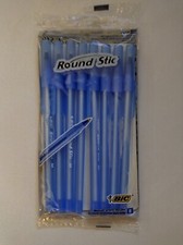 BIC® Round Stic ® 8 Pack 1.0mm point size (Medium Width) Ball Pens BLACK or BLUE