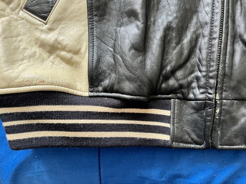 Vintage 90's OG Wu Tang Johnny Blaze leather motorcycle jacket varsity 3XL - Picture 7 of 12