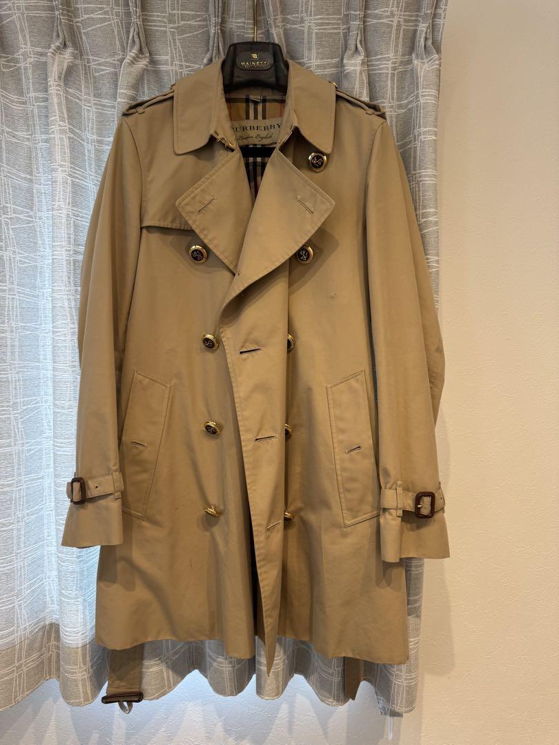 トレンチコート BURBERRY Men Trench coat Beige 8104735 Burberry beige trench coat, men's size 44, slim fit M Size