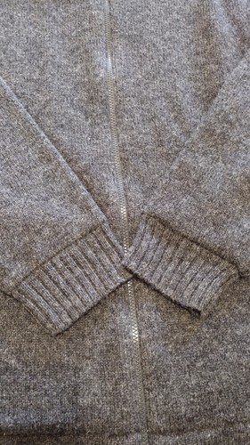 Woolrich Discovery Channel Quest 100% lana maglione cardigan taglia L trapuntato grigio - Foto 9 di 9